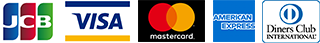 JCB VISA Mastercard AMERICAN EXPRESS Diners Club