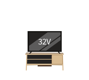 テレビサイズに合わせたテレビ台