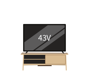 テレビサイズに合わせたテレビ台