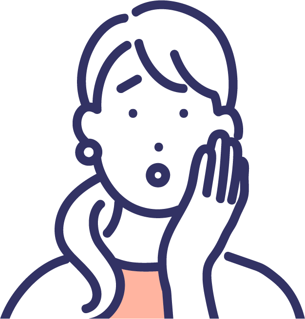 悩む女性のイラスト