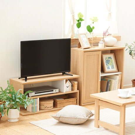 木目調が美しいナチュラルテイストのテレビ台
