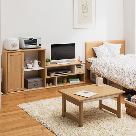 木目調が美しいナチュラルテイストのテレビ台