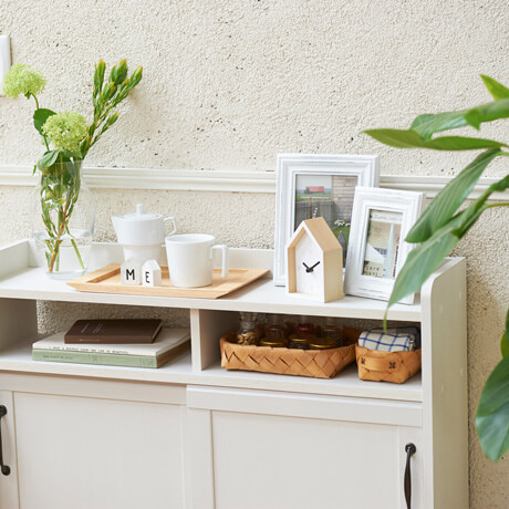 使いたいものがすぐに取り出せる薄型収納