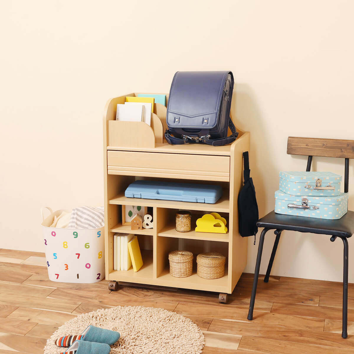 移動楽ラク！キャスター付ランドセルラック