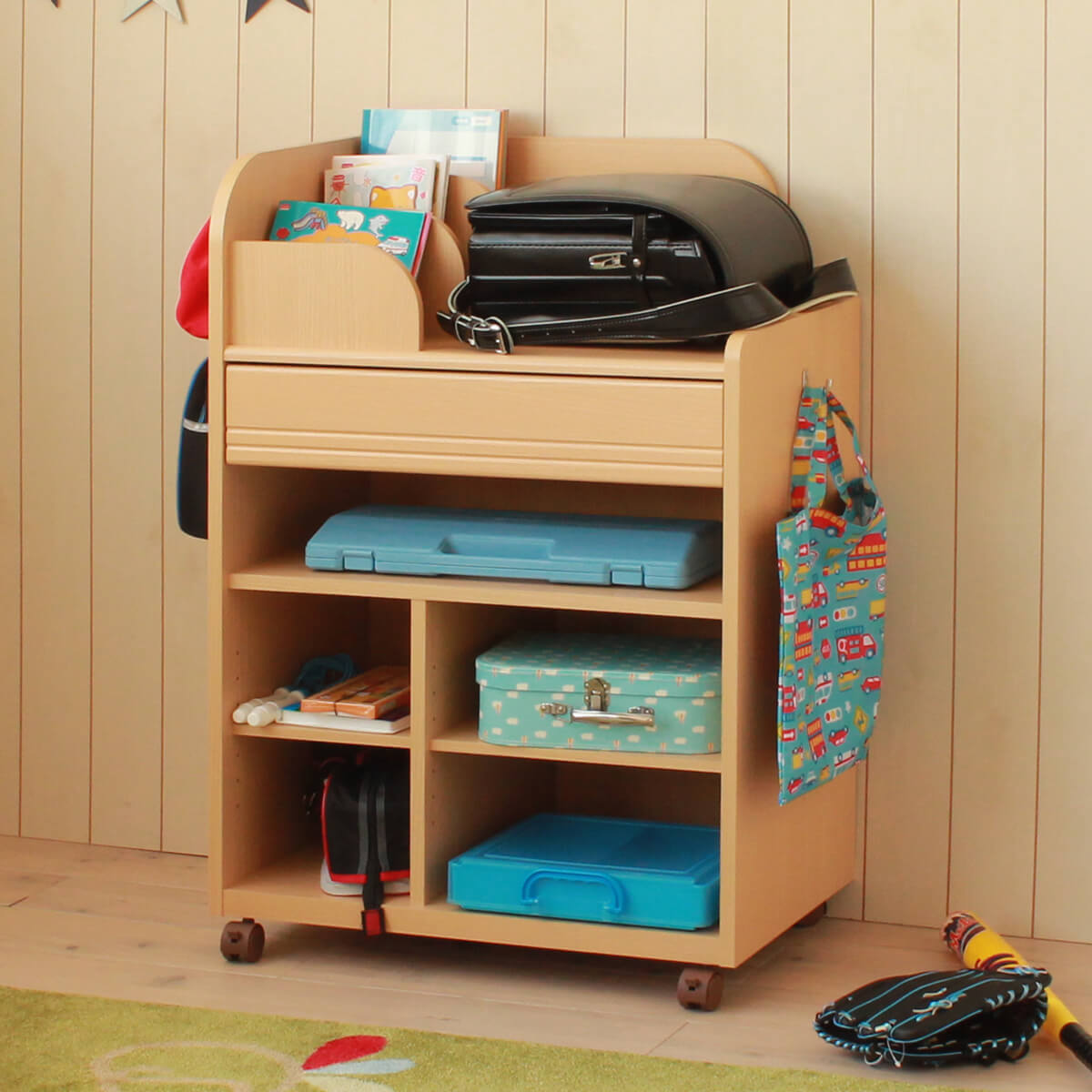 移動楽ラク！キャスター付ランドセルラック