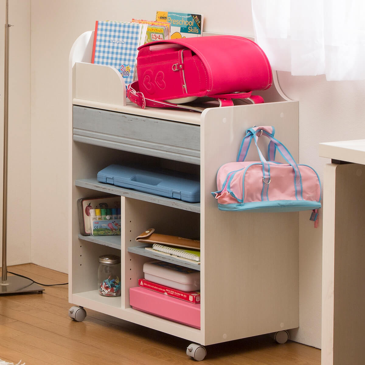 移動楽ラク！キャスター付ランドセルラック
