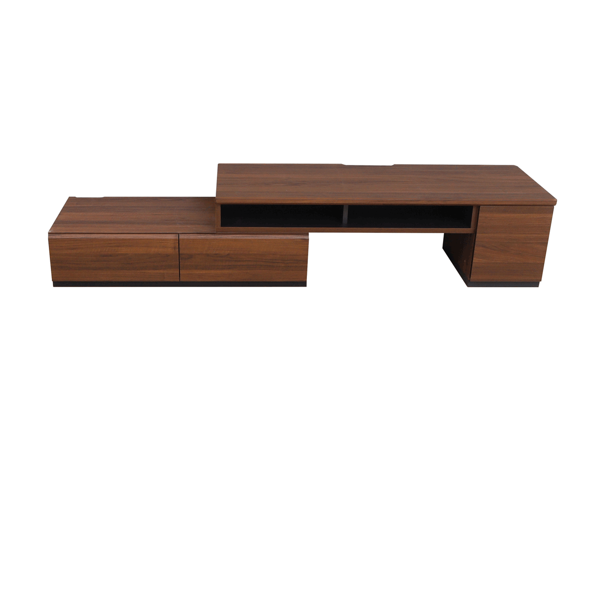 角度を変えてコーナーテレビ台としても使える