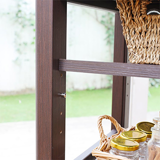 高さ調整できる移動棚