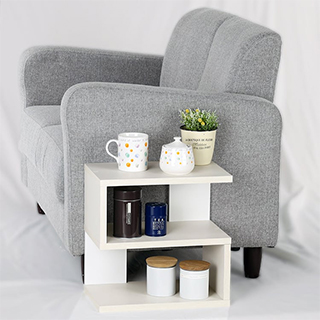 横置きにすれば、ソファサイドやベッドサイドで小さなテーブル兼CDラックとして使えます。※画像はCOB-3535KSJWH