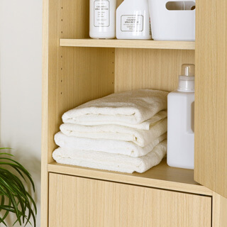 タオルなどを収納できます