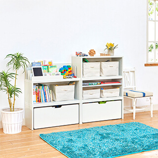 自分に合った形をつくれるキッズ収納