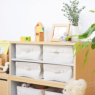 浅型の収納ボックスが入るサイズ