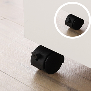 ストッパー付きキャスター"