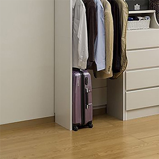 スーツケース等が出し入れしやすい構造