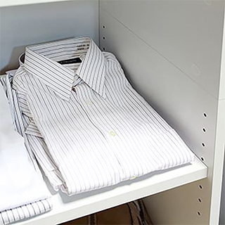 畳んだ衣類がぴったり収まる奥行