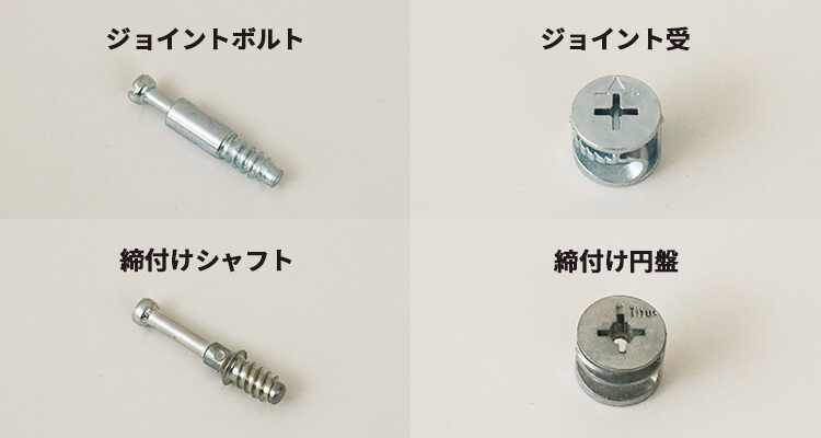 ジョイントボルト・締付けシャフトを使った組み立て方
