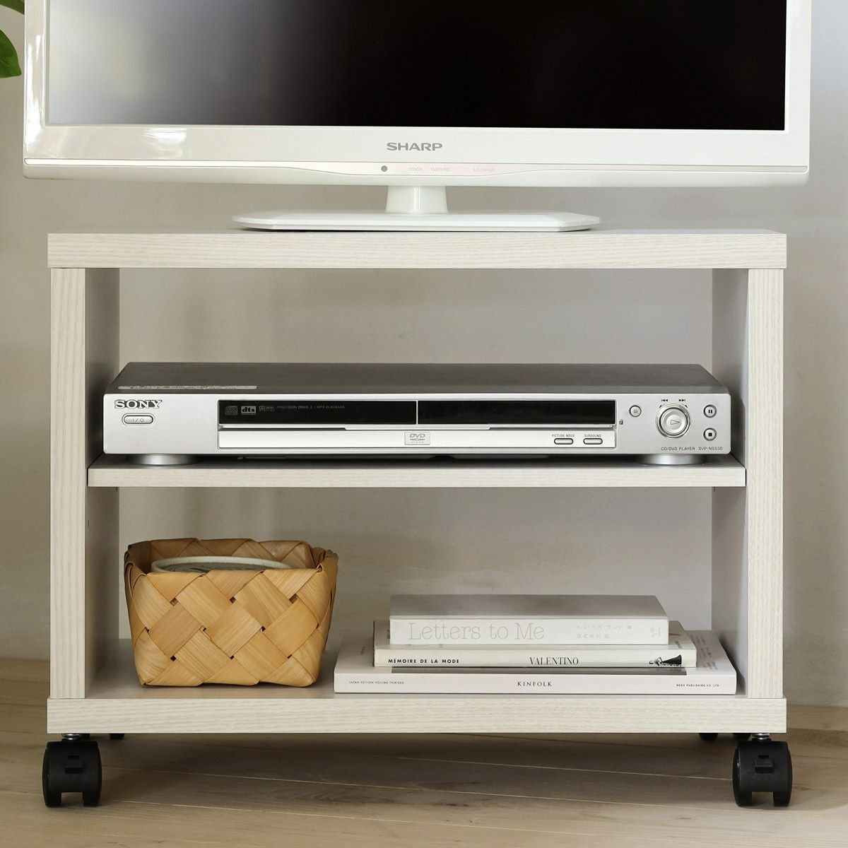ぷー様オーダーメイド品　TV台 テレビ台 幅51cm 高さ40cm ナチュラルブラウン 19V型対応 キャスター付
