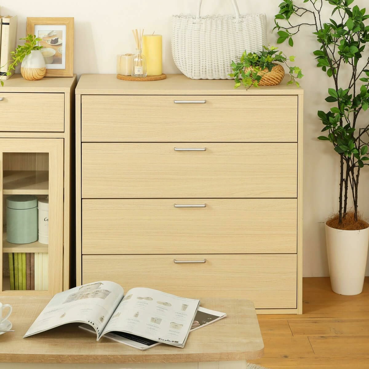 家具 収納家具 タンス、衣類収納 5段 木目チェスト 幅40 軽量 タンス 衣類収納 リビング収納 北欧 収納
