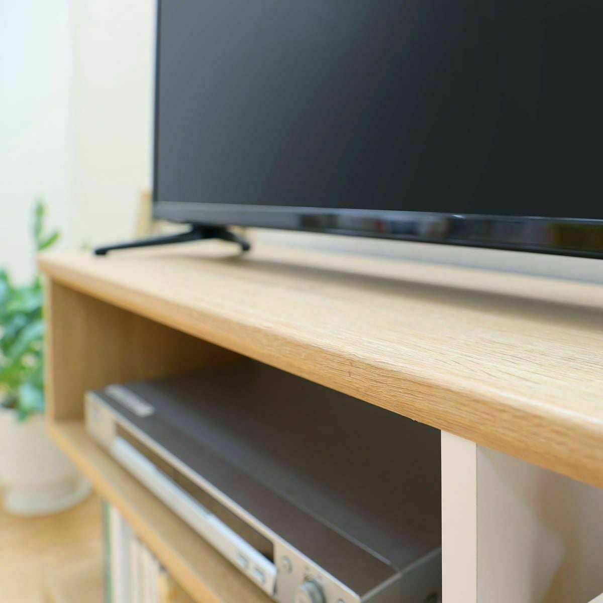 テレビ台 ラック 幅84cm 高さ40cm ナチュラルブラウン ホワイト 白 32V