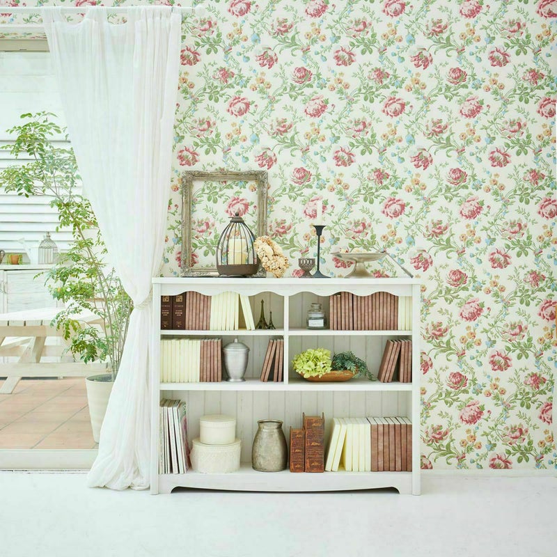 フリーラック 幅112cm 高さ90cm ホワイト 白木目 本棚 シェルフ