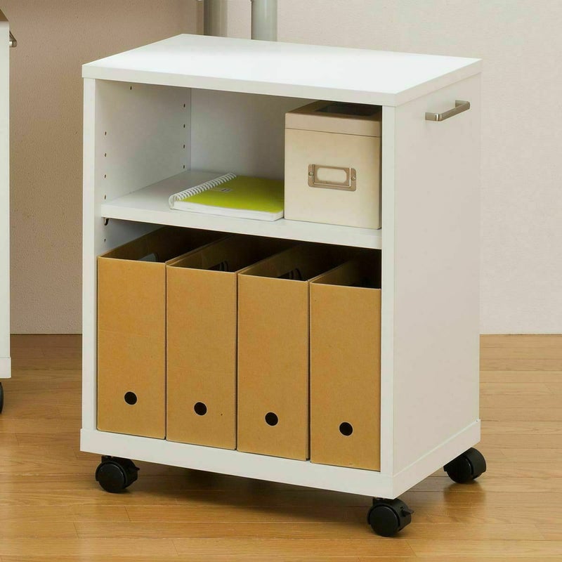 [A4ファイルを収納できます]A4サイズのファイルやファイルボックスを収納できるので、書類の整理に便利です。横型のファイルも収納できる奥行です。