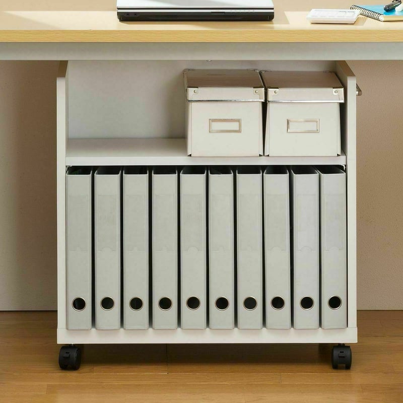 [デスク下に収まるスリムな奥行]約29.3cmのスリムな奥行。デスク下の奥に置くことで、デスク周りのスペースを有効活用できます。