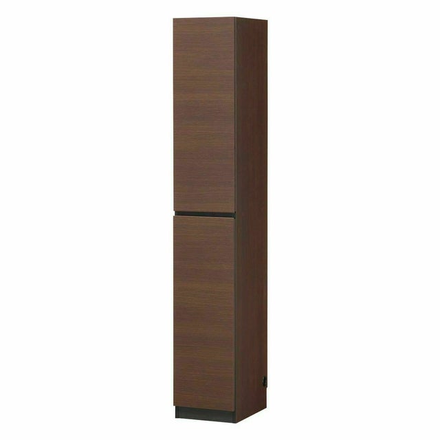 国産 壁面収納 キャビネット 幅30cm 高さ180cm ダークブラウン 本棚 
