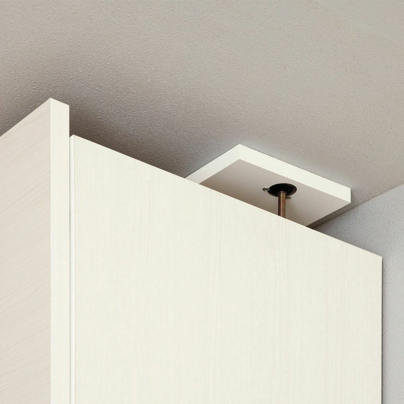 [別売上置きの天井突っ張り機能]別売の上置きPOR-5530DUNAと合わせて使うと、天井に突っ張って使えるので倒れにくく安定性が増します。※画像はPOR-5530DUWH