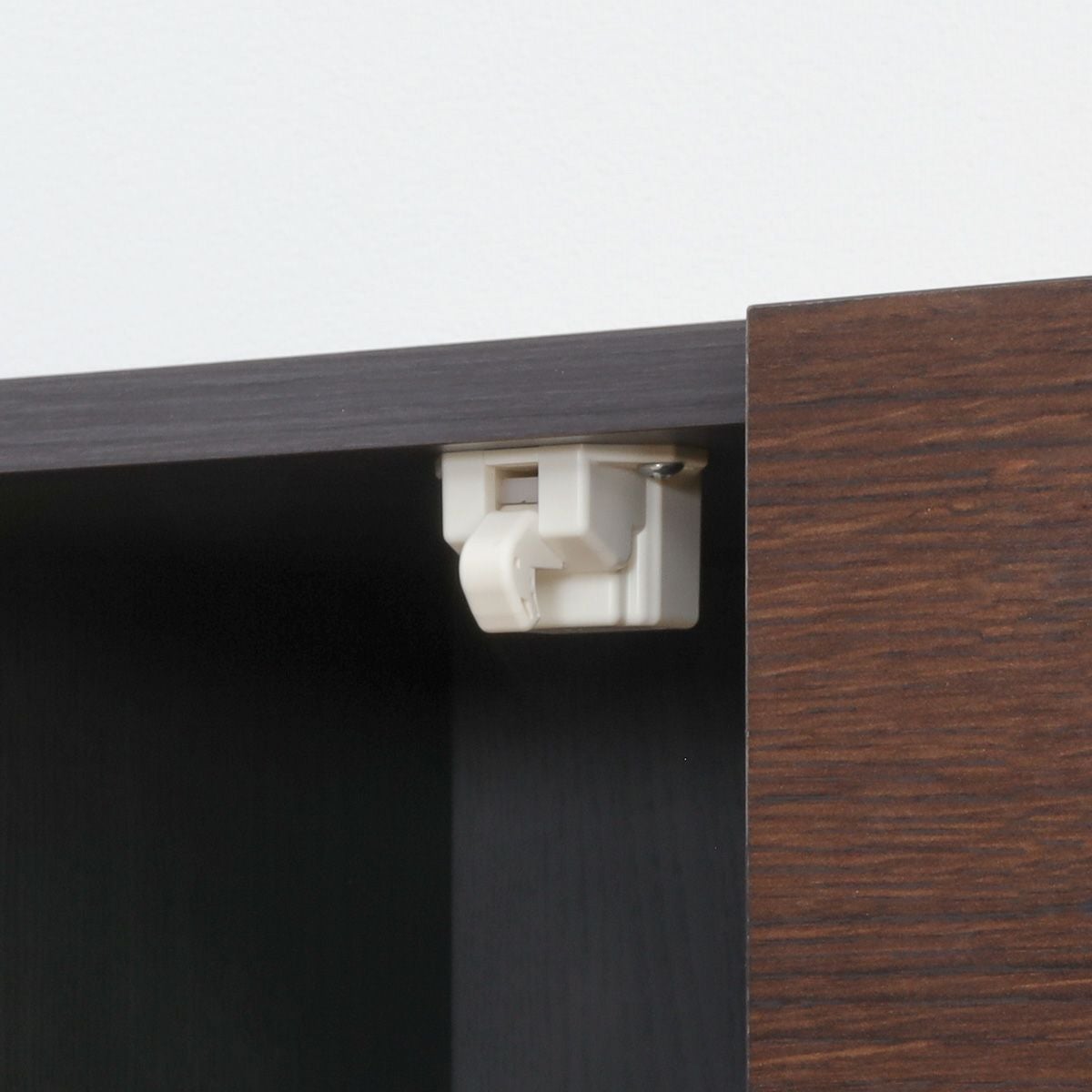 国産 壁面収納 キャビネット 幅60cm 高さ180cm ダークブラウン 本棚 巾