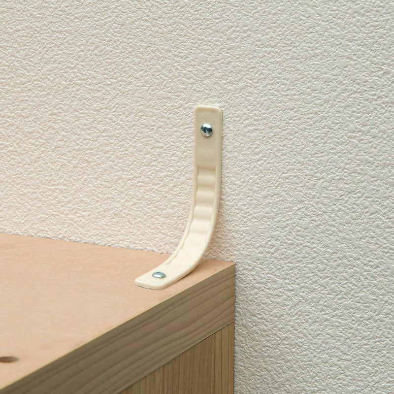 [免震補助バンド付き]家具と壁を固定して、地震などでの前倒れをしにくくする免震補助バンドが付属しています。※画像はイメージです