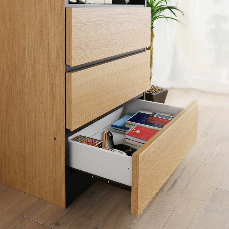 [引き出し3杯付き]引き出しが3段あります。リビングの小物収納や整理に便利です。