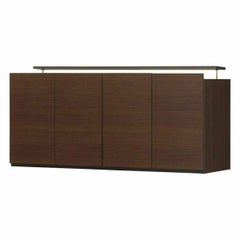 国産 壁面収納 上置き ラック POR-1812TVDK用 幅120cm 高さ55cm ダークブラウン 天井突っ張り