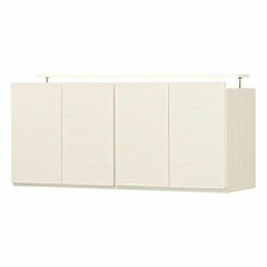 国産 壁面収納 上置き ラック POR-1812TVWH用 幅120cm 高さ55cm ホワイト 白木目 天井突っ張り