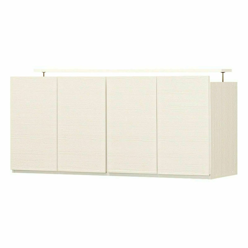 国産 壁面収納 上置き ラック POR-1812TVWH用 幅120cm 高さ55cm ホワイト 白木目 天井突っ張り