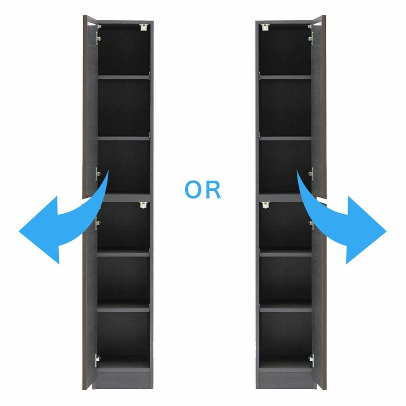 [扉の開閉向き]扉は1枚扉です。組立時に左右開きを選択できます。※組立サービスをご依頼いただく際は、左右開きを備考欄にご指定ください。※画像はPOR-1830DDK