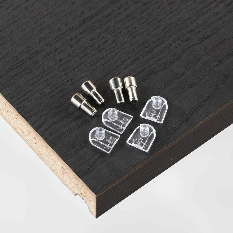 [移動棚用 棚受ダボと棚ストッパー付き]移動棚1枚のご注文につき、専用の棚受ダボ4つと棚ストッパー4つが付属します。※画像はNA/DK色用