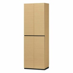 国産 下駄箱 シューズボックス 幅60cm 高さ180cm ナチュラルブラウン 洗える樹脂棚 巾木よけ 耐震ラッチ ダンパー付扉