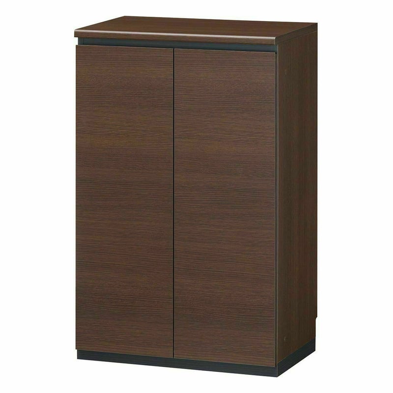 国産 下駄箱 シューズボックス 幅61cm 高さ96cm ダークブラウン 洗える樹脂棚 巾木よけ ダンパー付扉