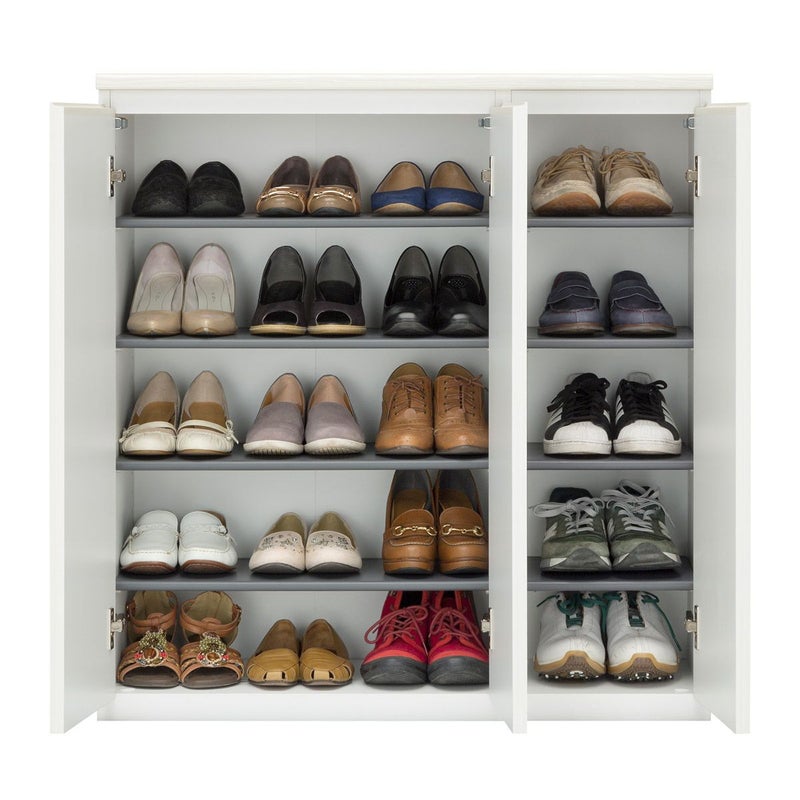 [約20足の靴を収納できます]婦人靴が約20足、紳士靴が約15足収納できます。※画像はWH色