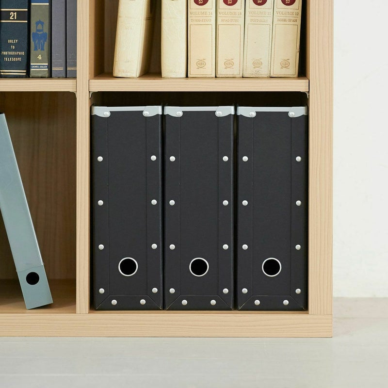 [A4ファイルが収納可能]棚板を均等に取り付けるとA4ファイルBOXがぴったり入るサイズ。A4サイズの書類や雑誌などがたっぷり収納できます。※画像はSEP-1911NA