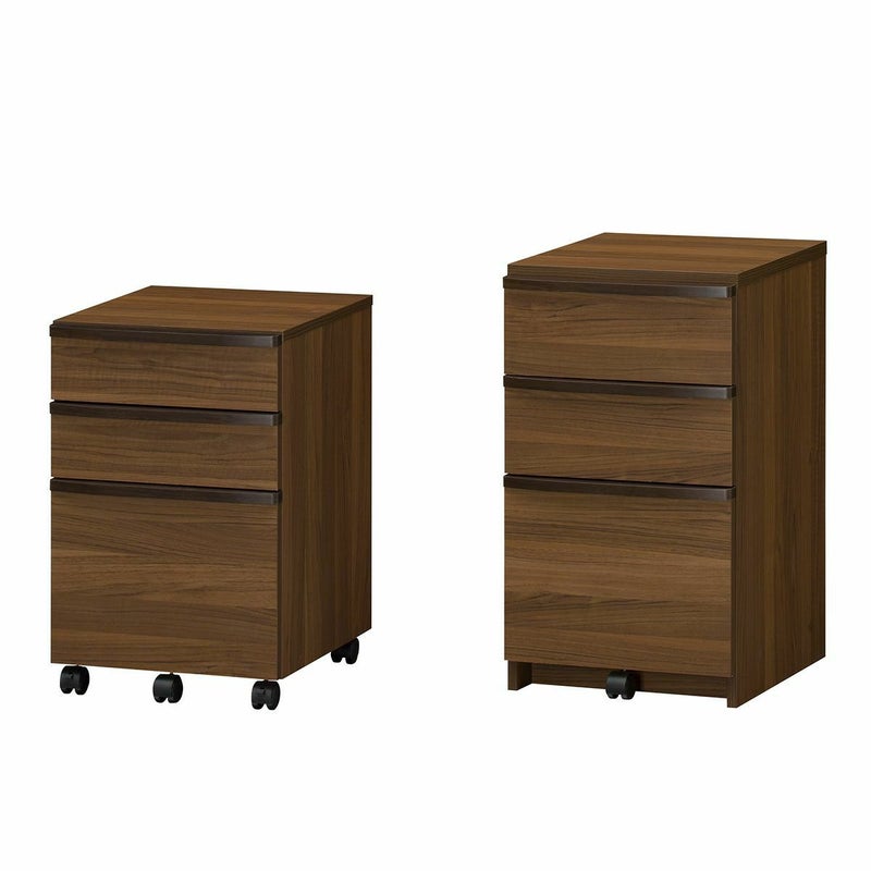 [タイプは2つ]キャスター付のワゴンタイプと、デスクの下にぴったり収まるチェストタイプの2タイプから選べます。※画像右SEP-6040WDK 左SEP-7040HDK