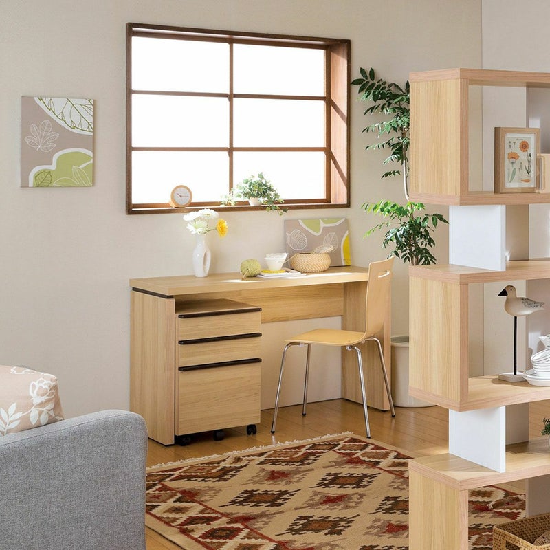 [デスク下にぴったり]同シリーズの浅型デスクと深型デスクどちらにでもぴったり収まるサイズです。※画像はSEP-7512DESKANAとSEP-6040WNA