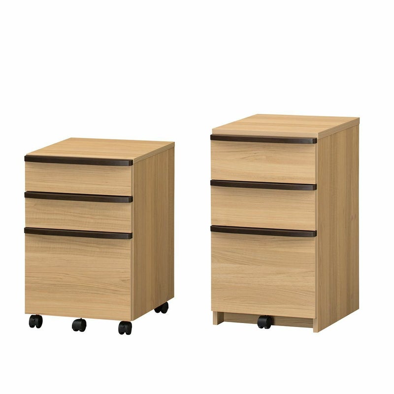 [タイプは2つ]キャスター付のワゴンタイプと、デスクの下にぴったり収まるチェストタイプの2タイプから選べます。※画像右SEP-6040WNA SEP-7040HNA