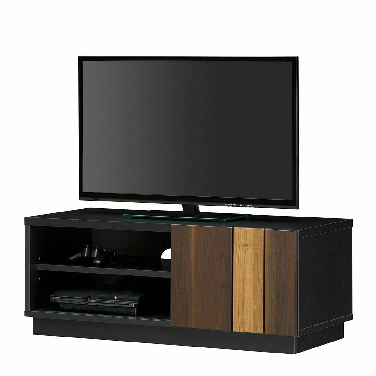 テレビ台 幅90cm 高さ35cm ブラック 黒 32V型対応 北欧テイスト 寄木調