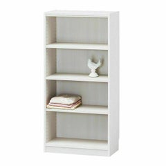 フリーラック 幅59cm 高さ120cm ホワイトオーク 全棚可動 本棚 シェルフ