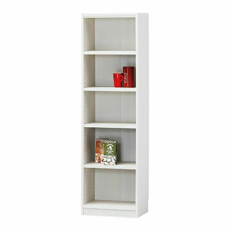 フリーラック 幅44cm 高さ150cm ホワイトオーク 全棚可動 本棚 シェルフ