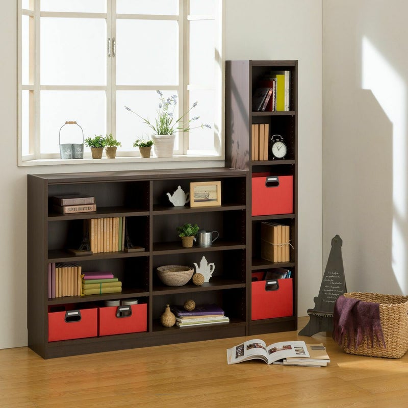 [低くてもたっぷり収納]ワイドタイプは高さを抑えても収納力十分です。※画像はTNL-90117DK