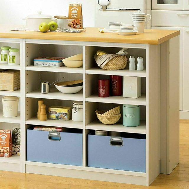 フリーラック 幅87cm 高さ90cm ホワイトオーク 全棚可動 本棚 シェルフ 