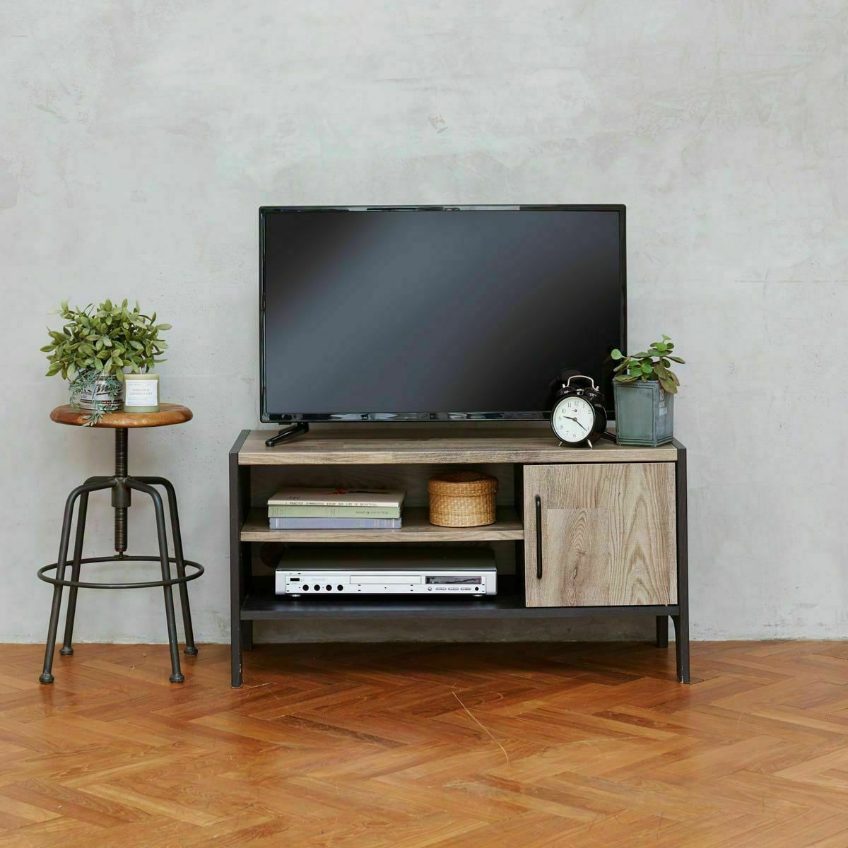 テレビ台 幅88cm 高さ45cm ブラウン ブラック 32V型対応 組み立て簡単