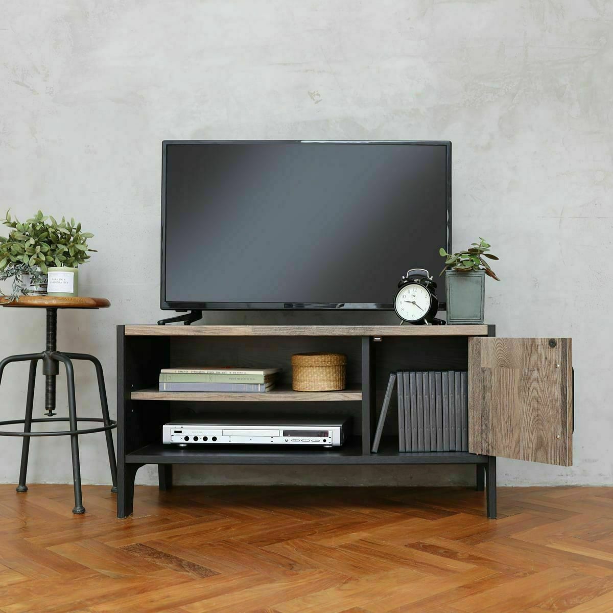 ローボード　　テレビ台 テレビ台 幅88cm 高さ45cm ブラウン ブラック 32V型対応 組み立て簡単